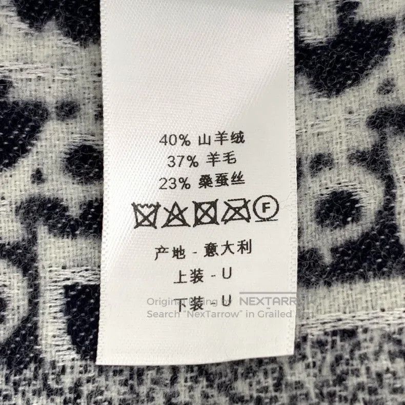 Dior Dior SizeU Colour block logo letter full print cashmere clo Size ONE SIZE - 7 Thumbnail