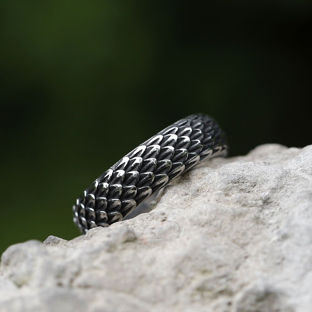Other SIZE 10 316L Steel Vintage Nordic Viking Dragon Ring Size ONE SIZE - 3 Thumbnail