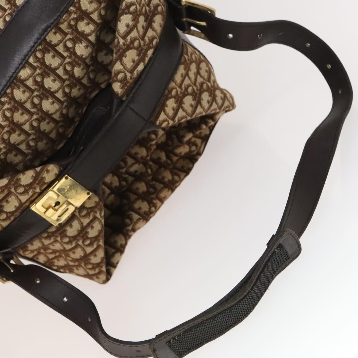 Dior DIOR Trotter Canvas Shoulder Bag Brown Gold Size ONE SIZE - 7 Thumbnail