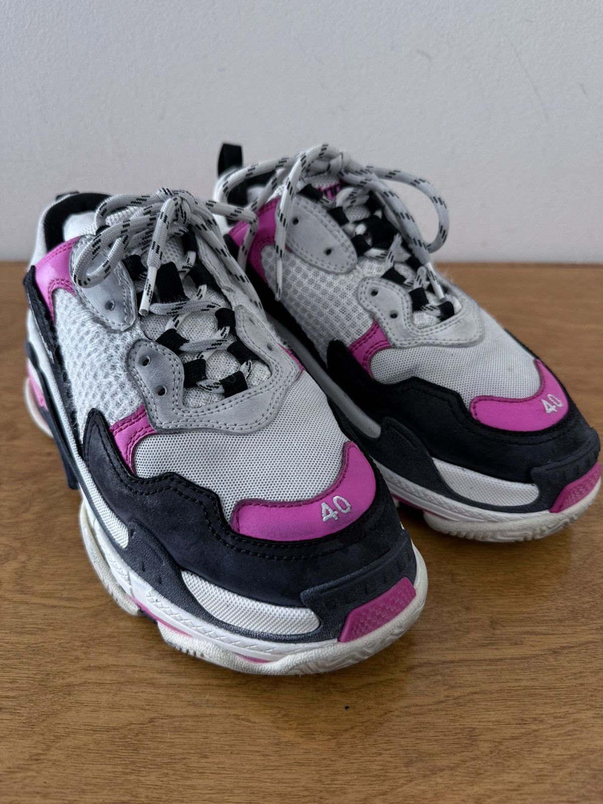 Balenciaga Balenciaga Triple S Pink Black White - EU 40 - Gently Worn Size US 10 / IT 40 - 1 Thumbnail