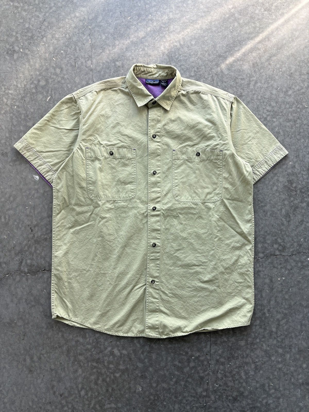 Patagonia Vintage 2001 Patagonia Short Sleeve Button Up Shirt Size US XL / EU 56 / 4 - 1 Thumbnail