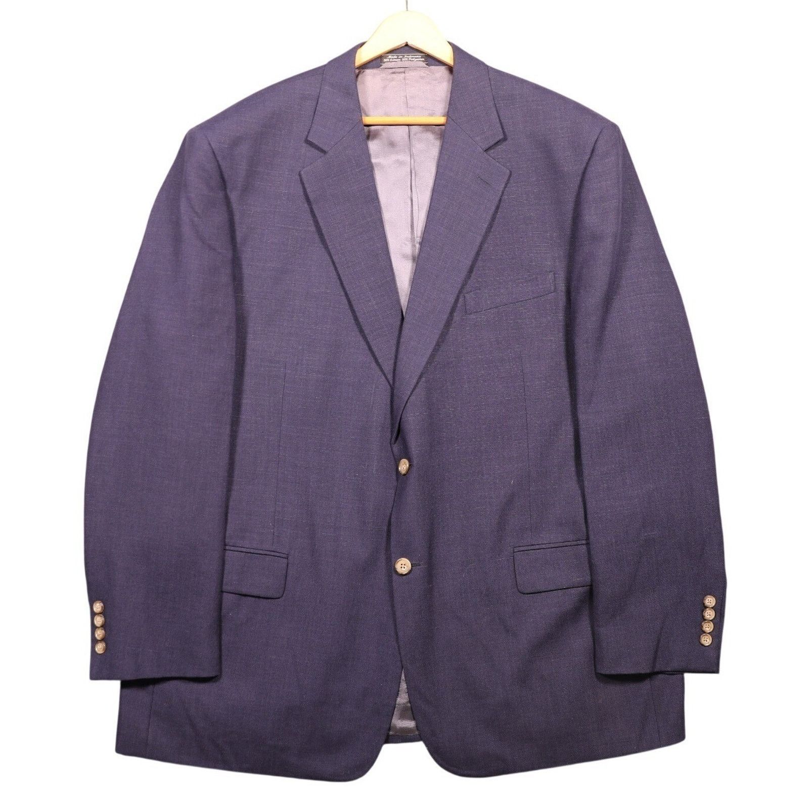 Paul Fredrick Paul Fredrick Suit Mens 48 Long Purple 2-Piece Pleated NWT Size 48L - 2 Thumbnail