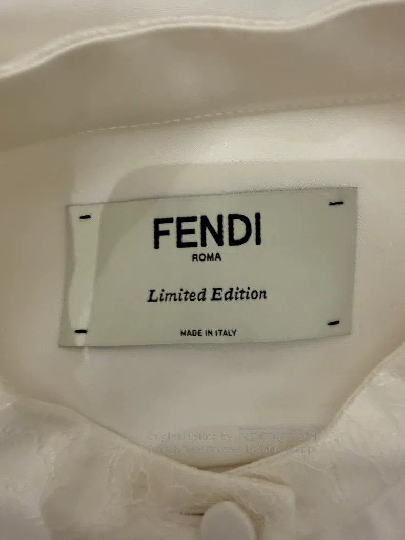 Fendi Fendi Limited Showpiece White Silk Shirt Size XXS / US 00 / IT 34 - 3 Thumbnail