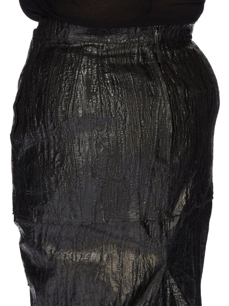 Rick Owens o1y0126 Denim Maxi Skirt in Black Size 26" / US 2 / IT 38 - 5 Thumbnail