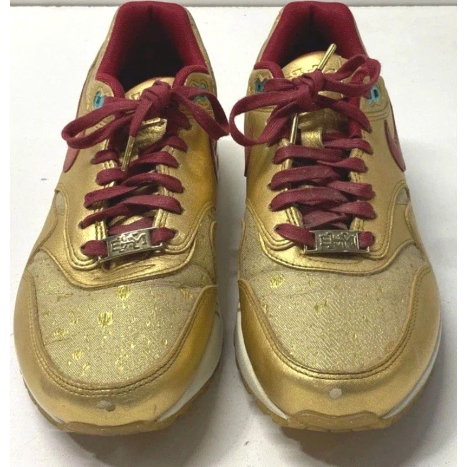 Nike VINTAGE Women’s Nike Air Max 1 QS Black History Month Gold/Red Sneakers 652115-700 Size 8 Size US 8 / IT 38 - 2 Thumbnail
