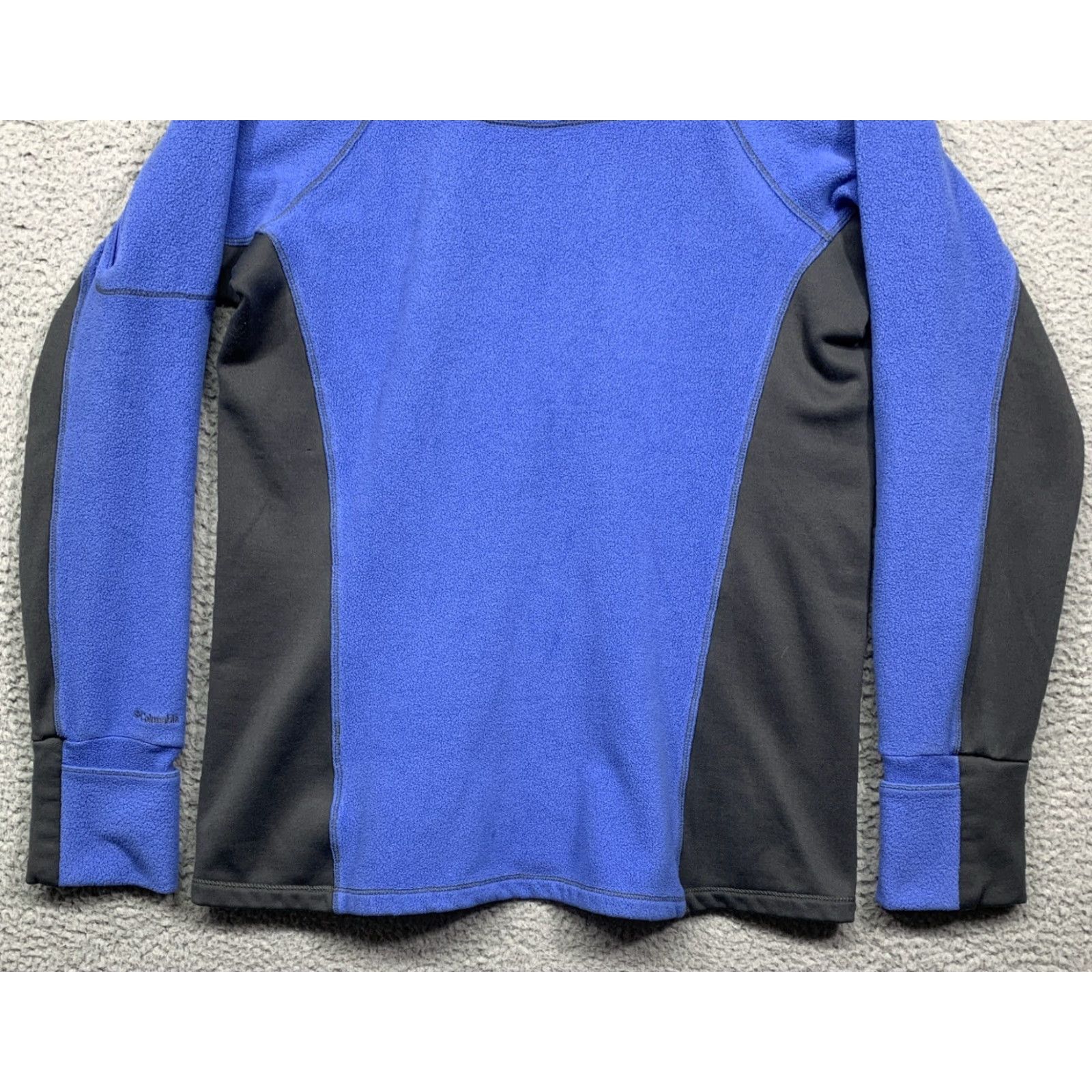 Vintage Columbia Fleece 1/2 Zip Pullover Sweatshirt Lightweight Women’s M Blue & Black Size M / US 6-8 / IT 42-44 - 6 Thumbnail