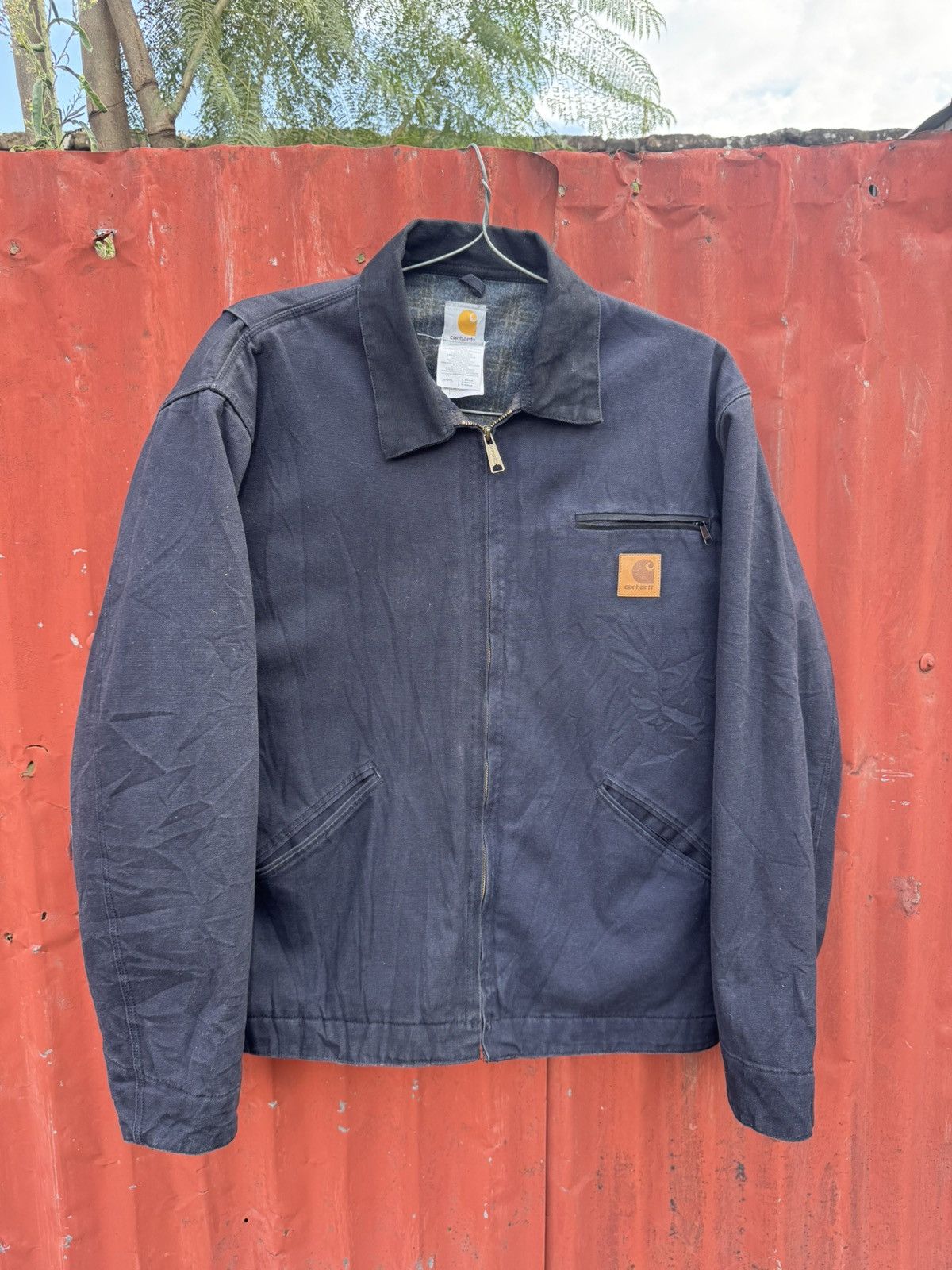 Carhartt Vintage Carhartt detroit blue Lined J97 PTL SMALL Jacket Size US XL / EU 56 / 4 - 5 Thumbnail