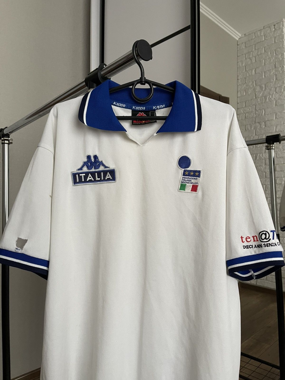 Kappa 1999/2000 Kappa Italy Training Vintage Soccer Jersey Shirt Size US XL / EU 56 / 4 - 5 Thumbnail