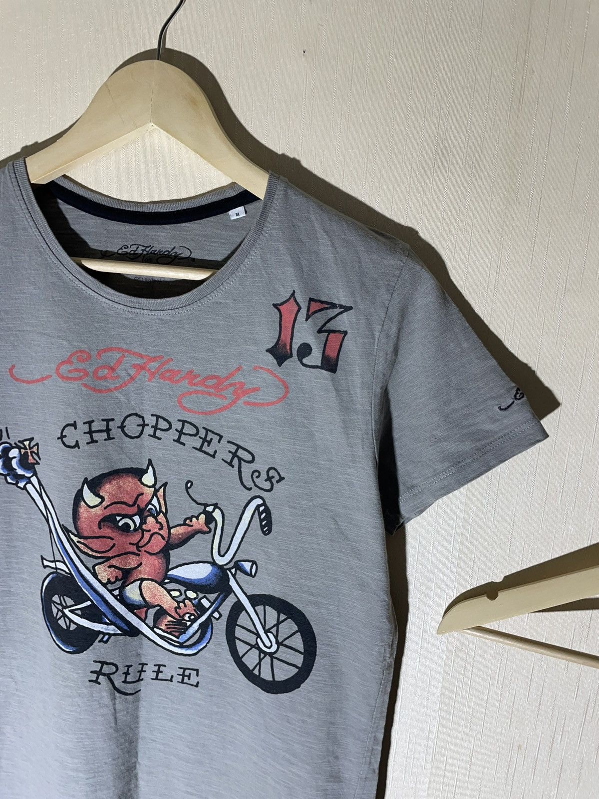 Ed Hardy × Japanese Brand × West Coast Choppers Ed Hardy Choppers Japanese streetwear T shirt Size US S / EU 44-46 / 1 - 2 Thumbnail