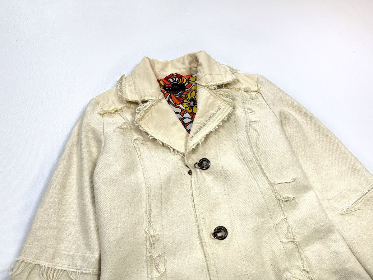 Diesel Diesel Trench Coat Denim Wool Grunge Y2K Vintage Size M Size M / US 6-8 / IT 42-44 - 6 Thumbnail