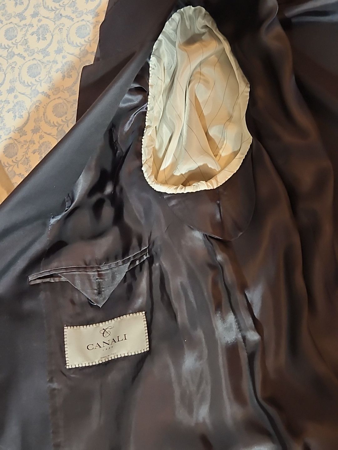 Canali Black Suit Coat by Canali Blazer 48R (US) 58R (EU) Size 48R - 13 Thumbnail