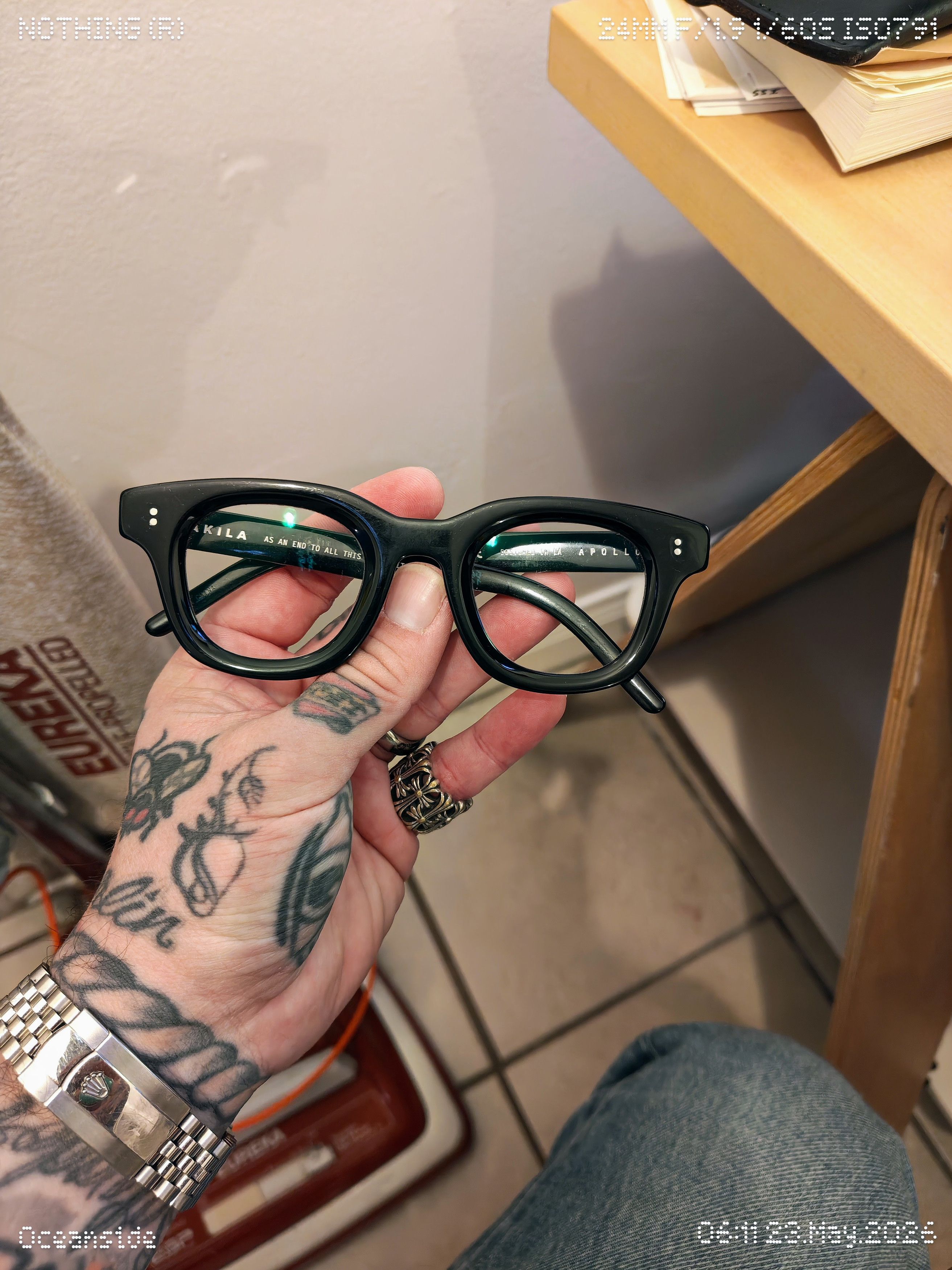 Akila AKILA Apollo Black Unisex Optical Frames / Sunglasses 45-26 Size ONE SIZE - 1 Thumbnail