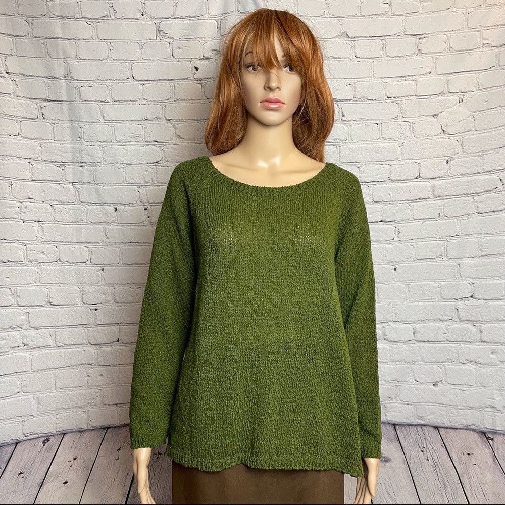 Other NWT New Italian Cotton Moss Green Sweater Made In Italy Siz Size S / US 4 / IT 40 - 1 Thumbnail