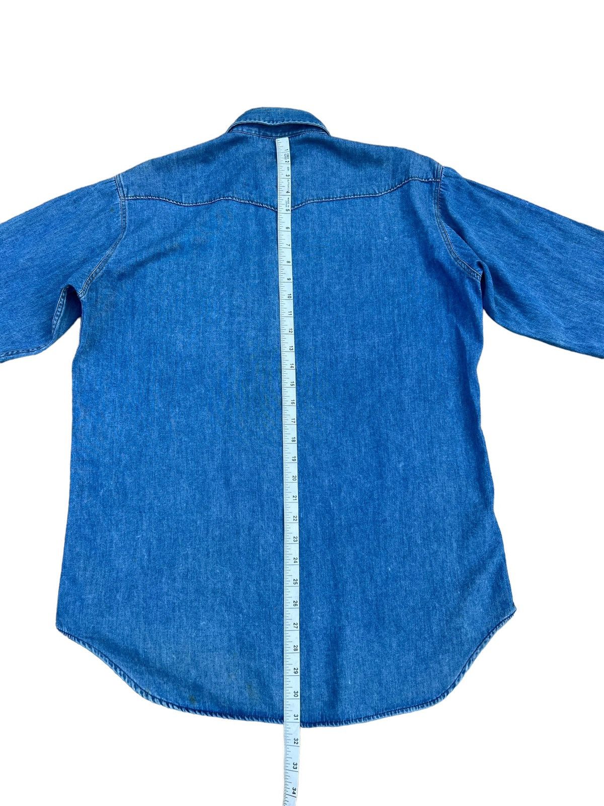Vintage Vintage 90s Wrangler Blue Bell Lot 27MW Western Denim Shirt Size US M / EU 48-50 / 2 - 5 Thumbnail