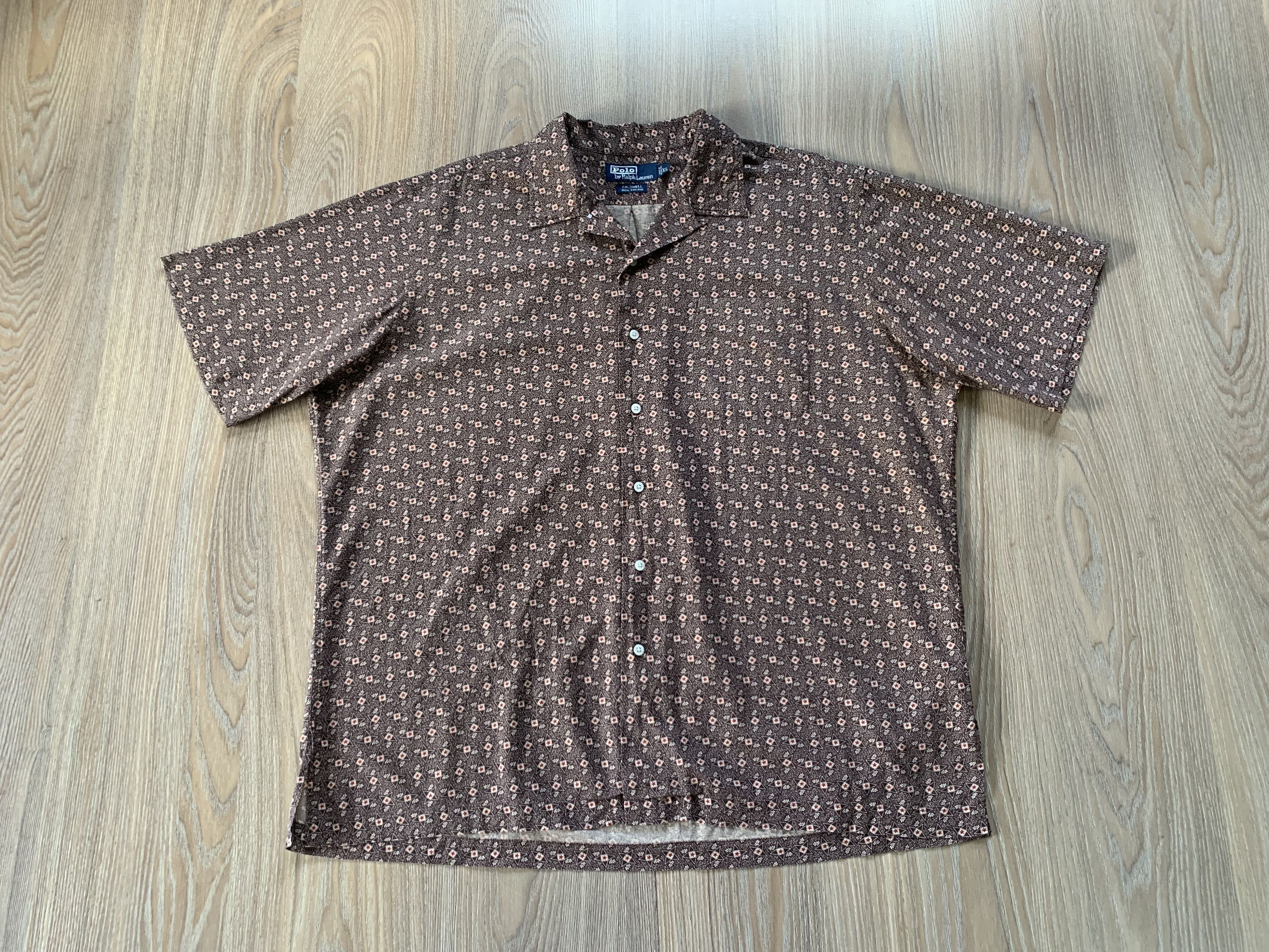 Polo Ralph Lauren × Ralph Lauren × Vintage Polo Ralph Lauren Brown Hawaiian Shirt Size US XL / EU 56 / 4 - 2 Thumbnail