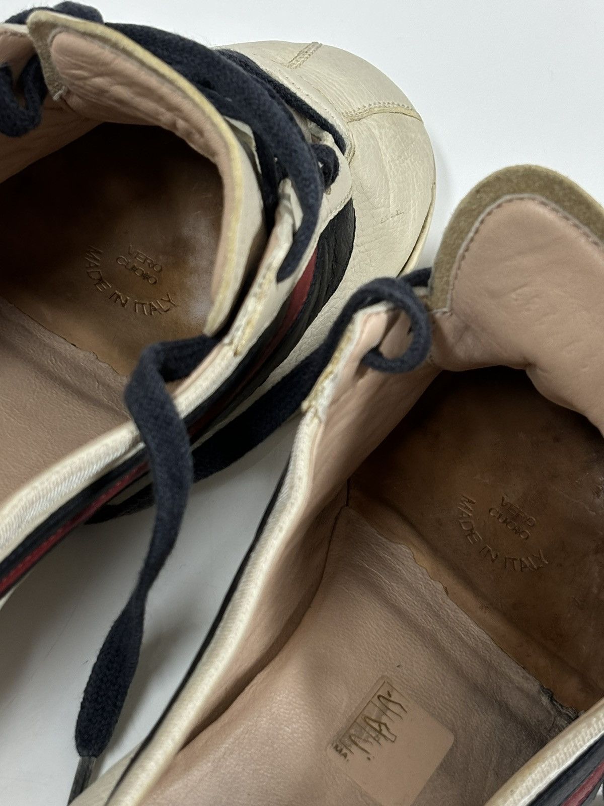 Designer × Gucci × Paolo Gucci FALACER Web Hebron Leather Stripe Low-Top Sneakers Trainers Size US 7.5 / EU 40-41 - 17 Thumbnail
