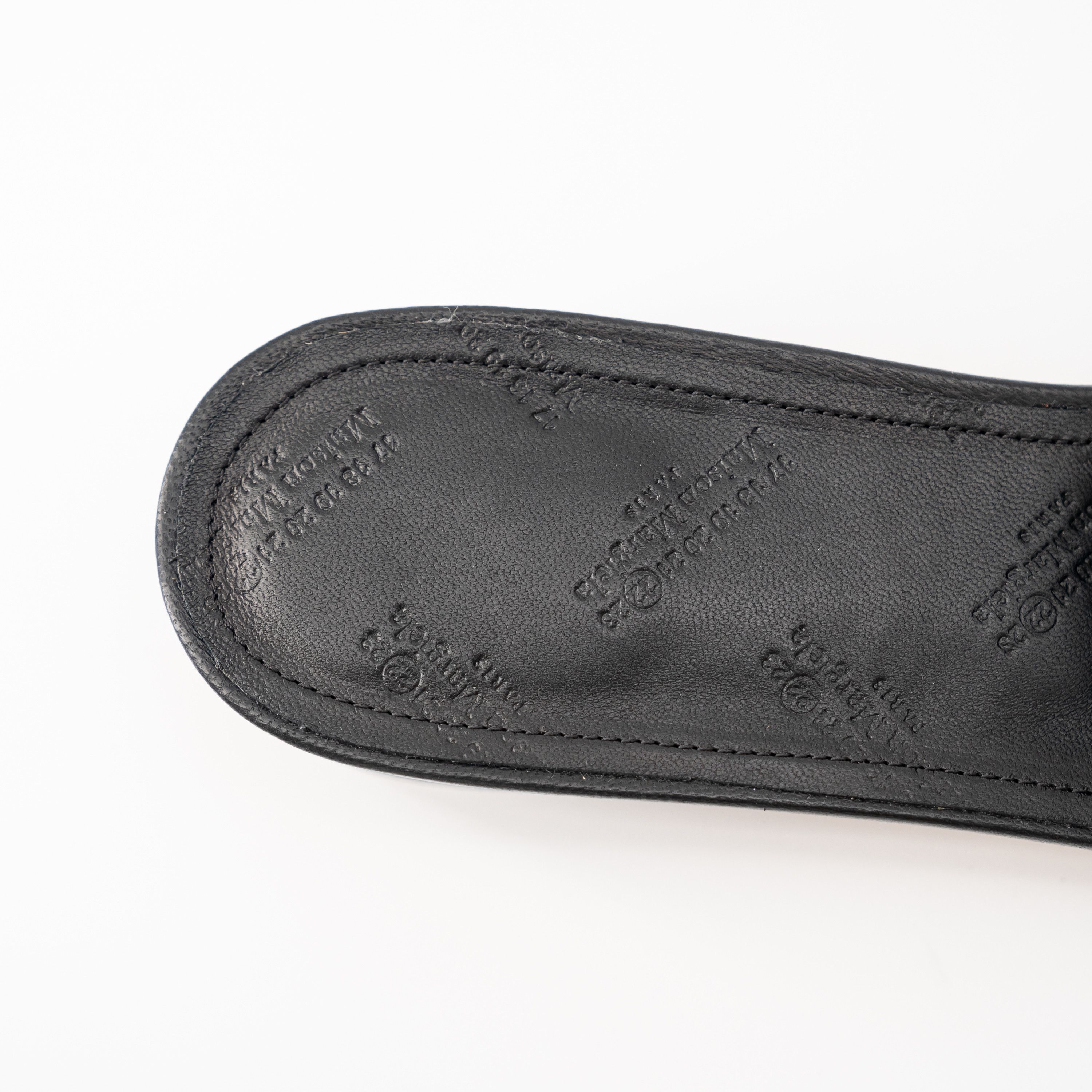 Gucci 41 11US - Maison Margiela Sandals Slip-on Black Leather Size US 11 / IT 41 - 7 Thumbnail
