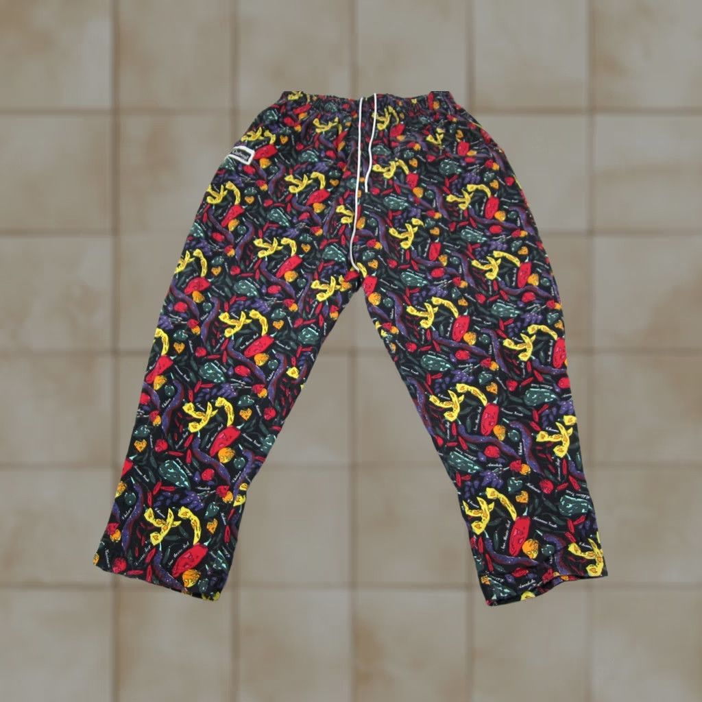 Vintage VINTAGE Chefwear Pants Mens XL Black Chili Pepper Baggy USA Size US 36 / EU 52 - 1 Thumbnail