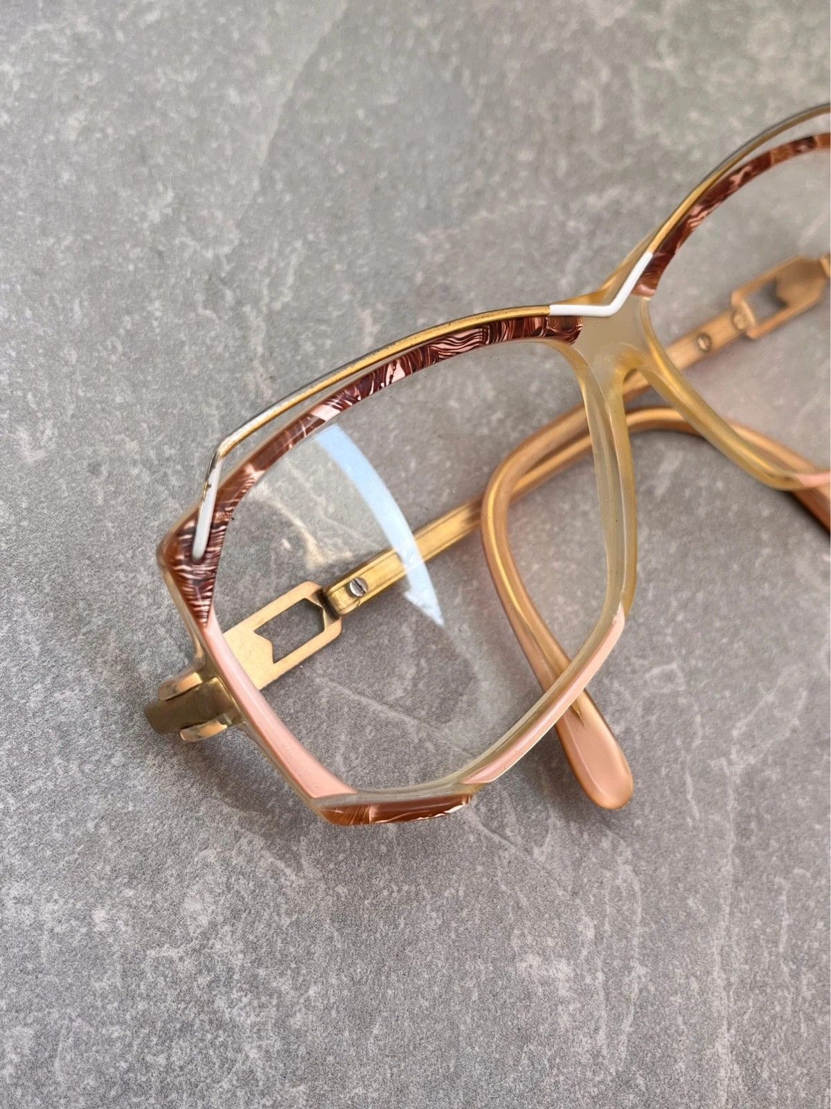 Cazal Cazal Vintage 1990s Eyeglass Glass Lens Gold Plastic Size ONE SIZE - 4 Thumbnail