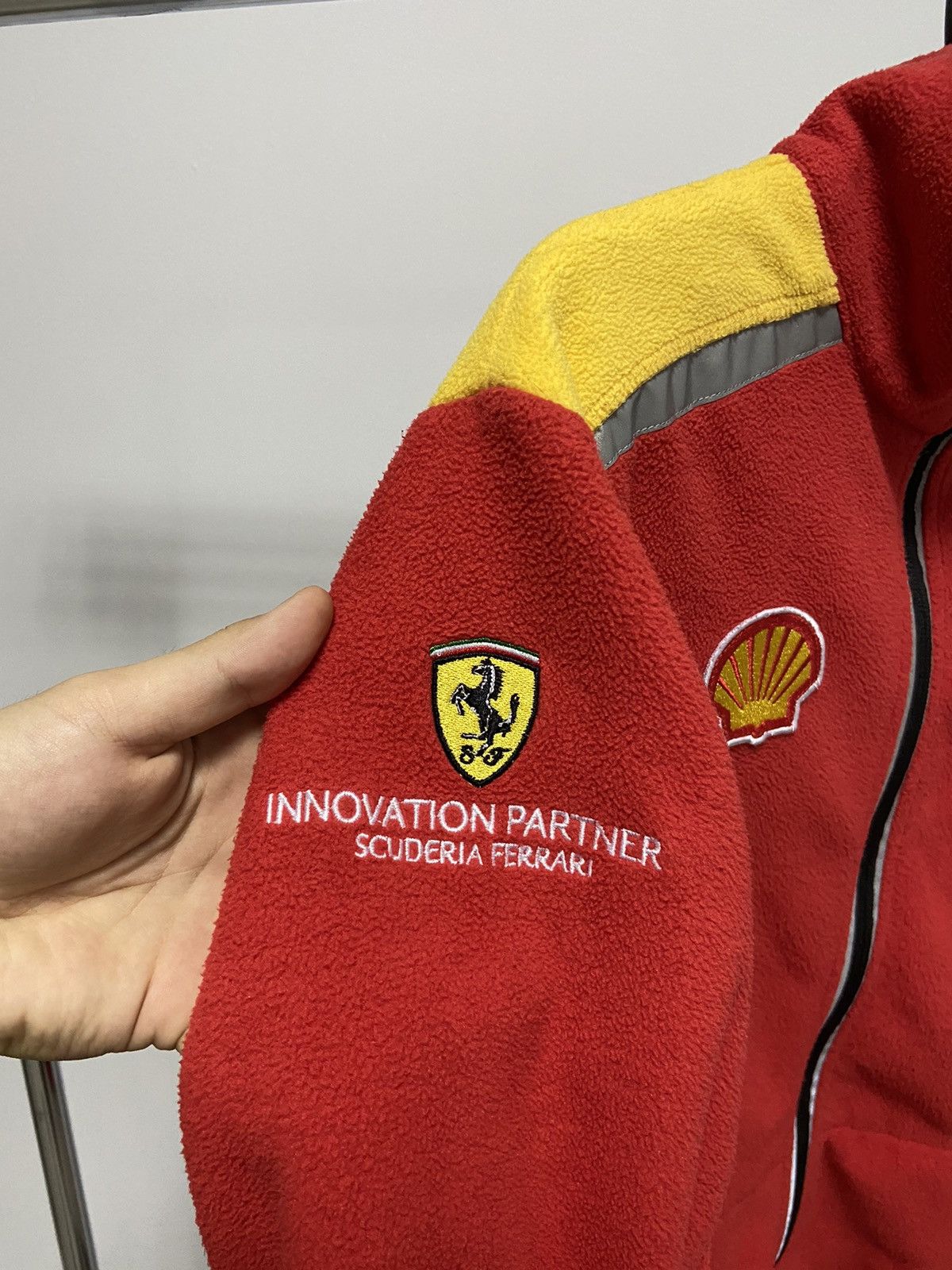 Ferrari × Vintage Ferrari reflective stripe Racing Fleece Jacket Big Logo Size US M / EU 48-50 / 2 - 13 Thumbnail