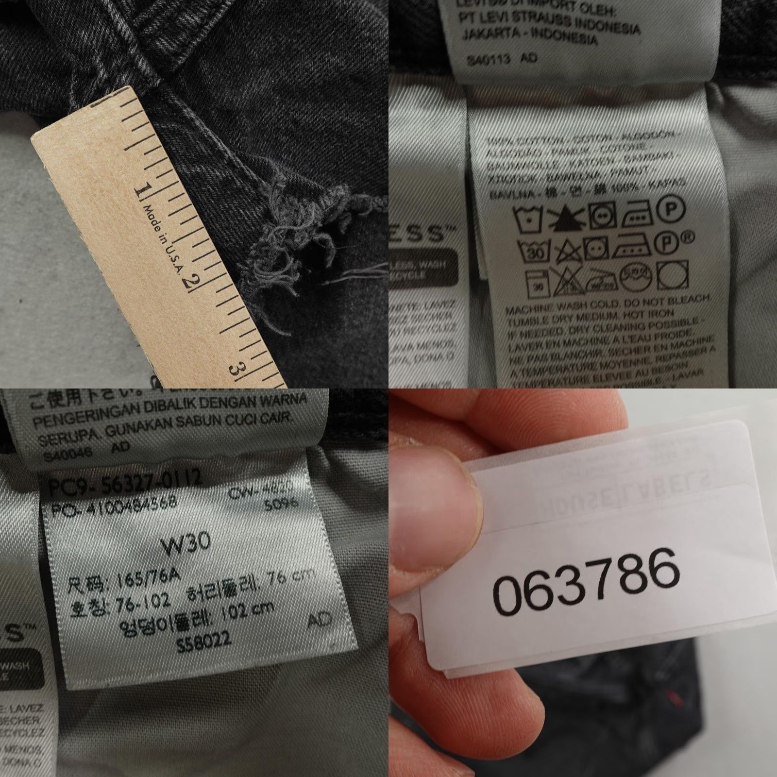 Levi's Levis 501 Shorts Womens 30 Black Denim Button Fly Cut-Off High Rise Mini Frayed Shorts Casual Womens Denim Shorts Size 30" / US 8 / IT 44 - 8 Thumbnail