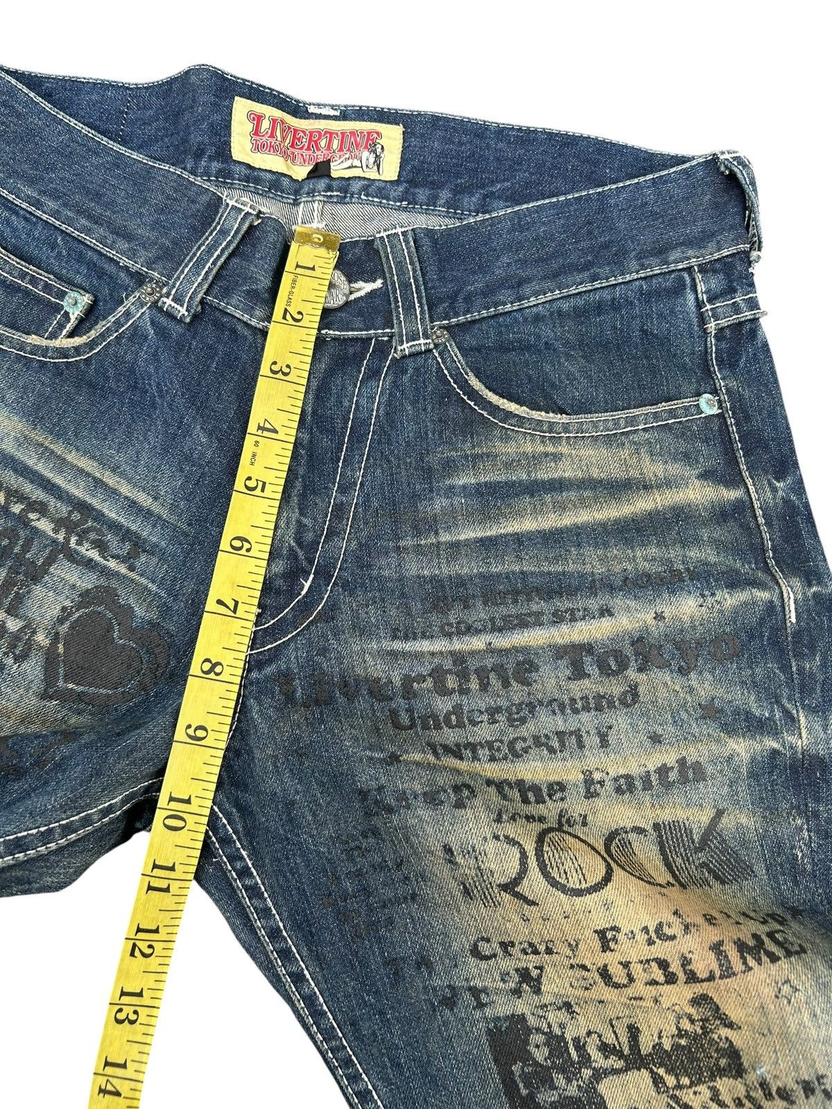 Kapital JACKROSE ROCK JAPANESE DISTRESSED DENIM JEANS Size US 31 - 18 Thumbnail