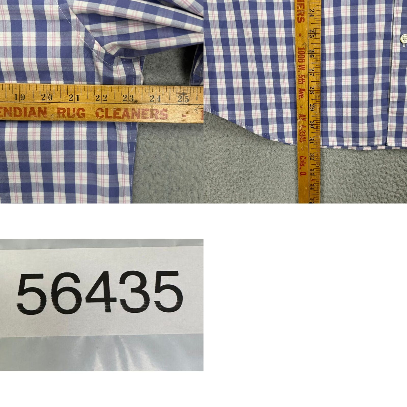 Banana Republic Banana Republic Shirt Adult Large 16-16.5 34-35 Purple Plaid Dress Button Up Men Size 42R - 8 Thumbnail