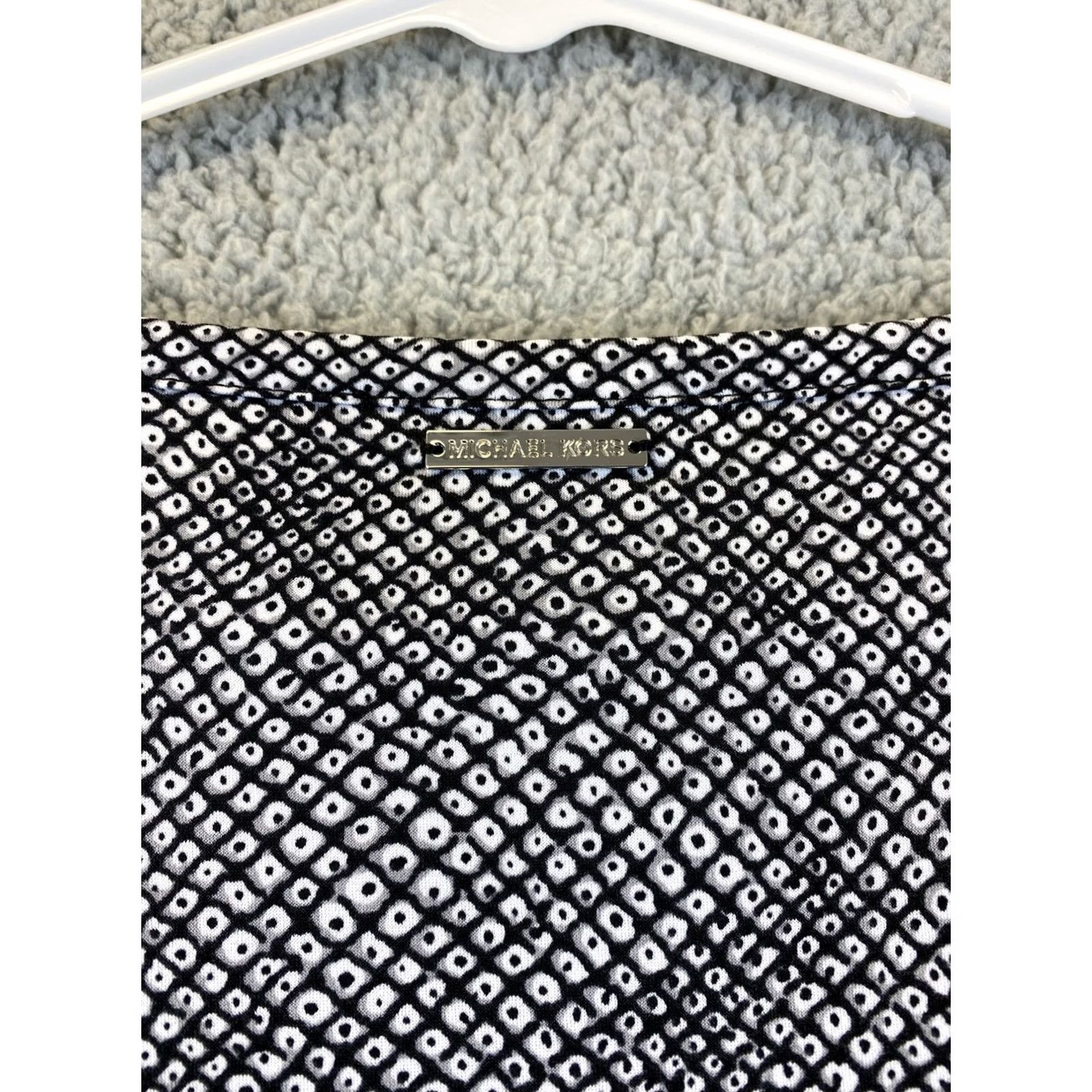 Michael Kors Michael Kors Dress Women’s XL Black Midi Long Sleeve Round Neckline Pullover Sheath Dressy Regular Colorful Geometric Vietnam Size XL / US 12-14 / IT 48-50 - 8 Thumbnail