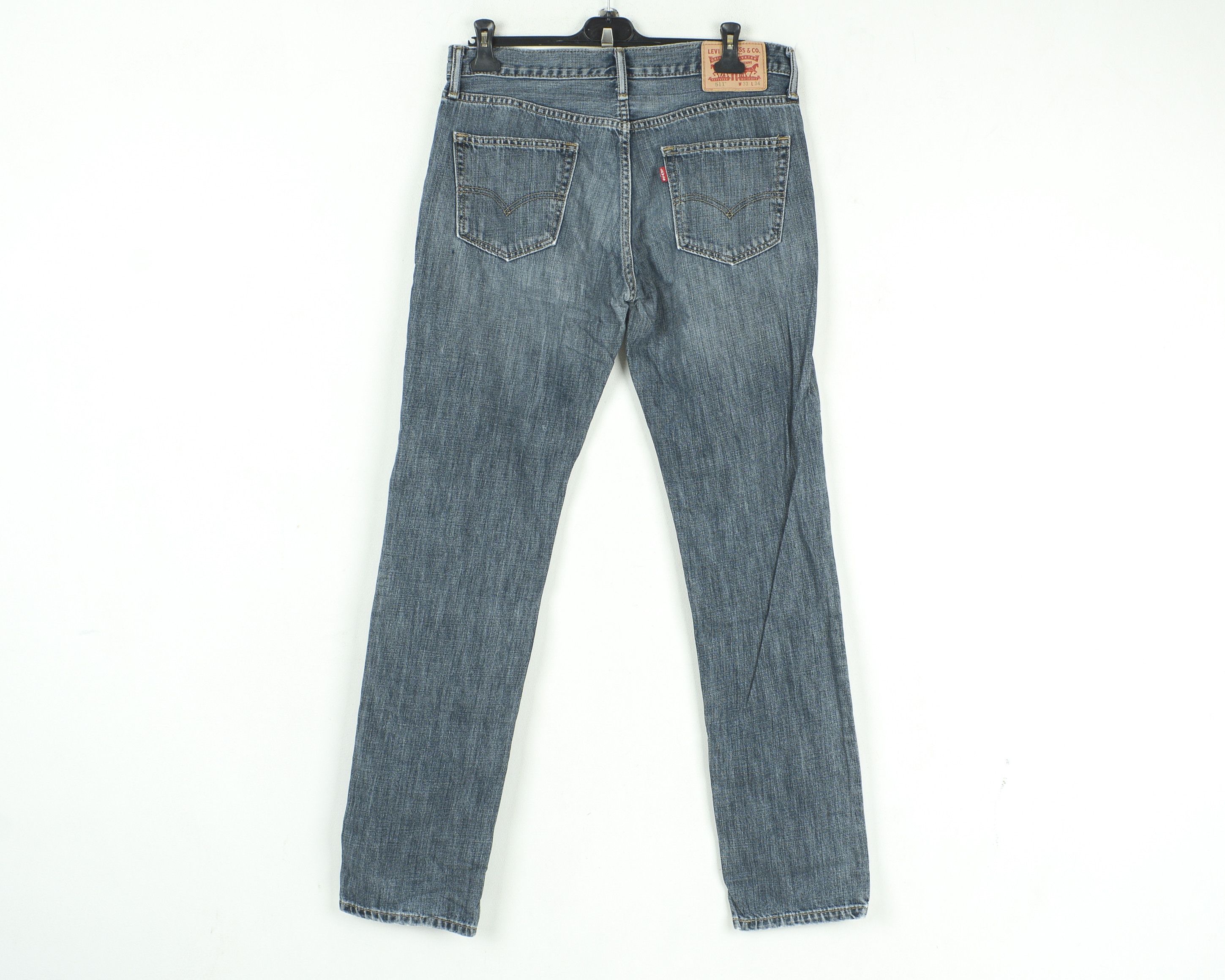 Levi's 511 Men W33 L34 Slim Fit Straight Jeans Denim Pants Trousers Size US 33 - 4 Thumbnail