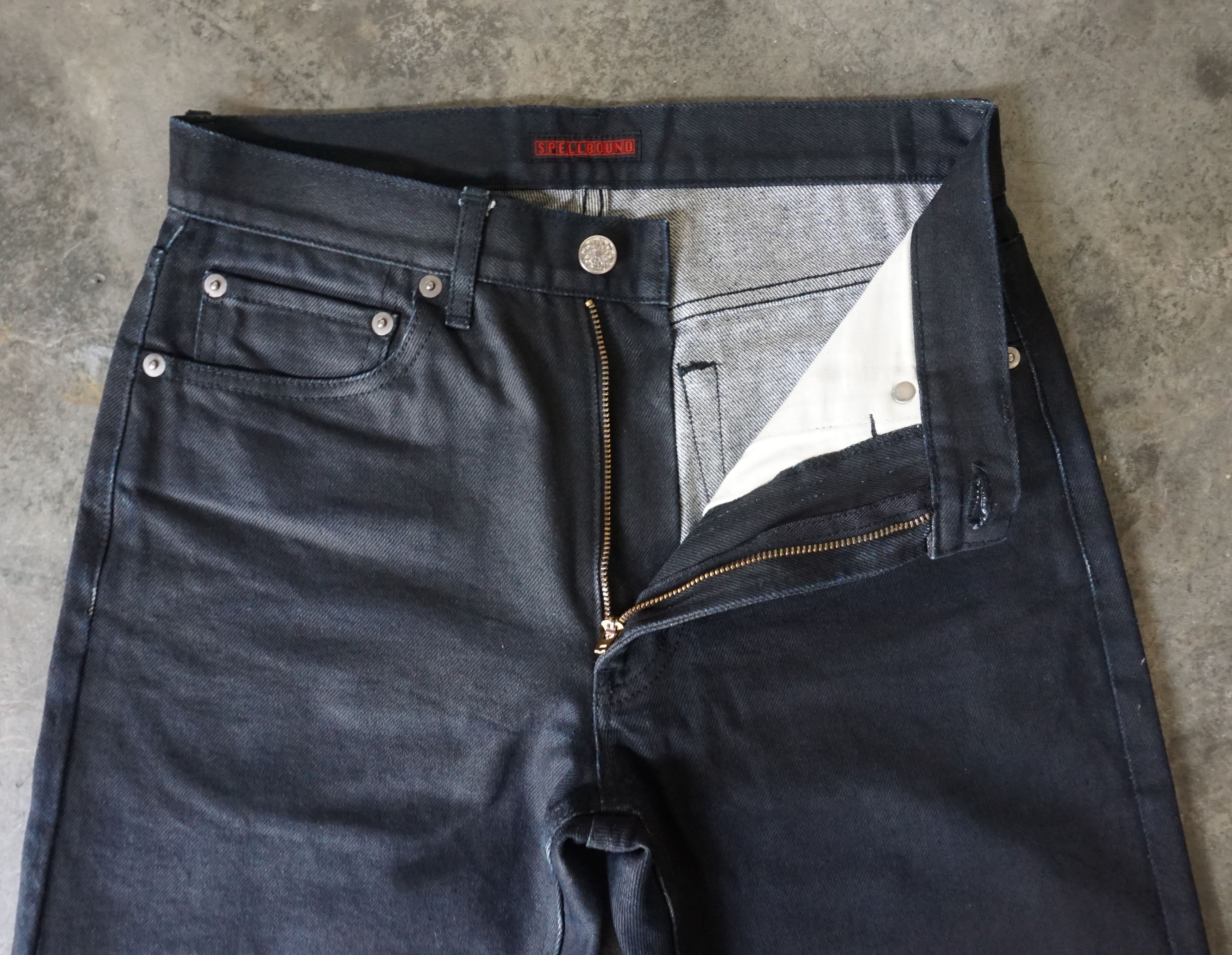 Japanese Brand Spellbound Waxed Jeans w28 Size US 28 / EU 44 - 3 Thumbnail