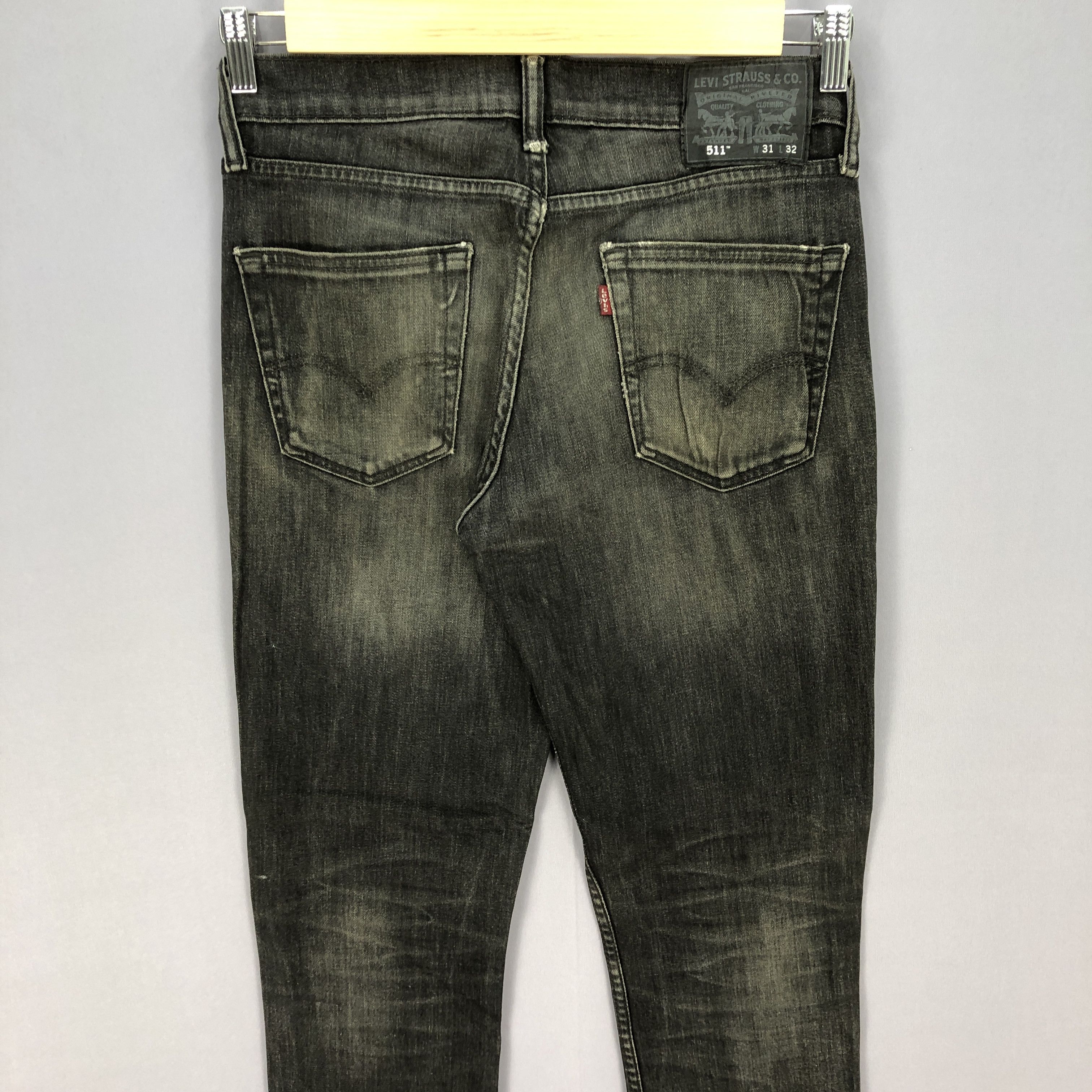 Levi's Vintage Levis Distressed Jeans Levi's Super Black Denim Size US 32 / EU 48 - 4 Thumbnail