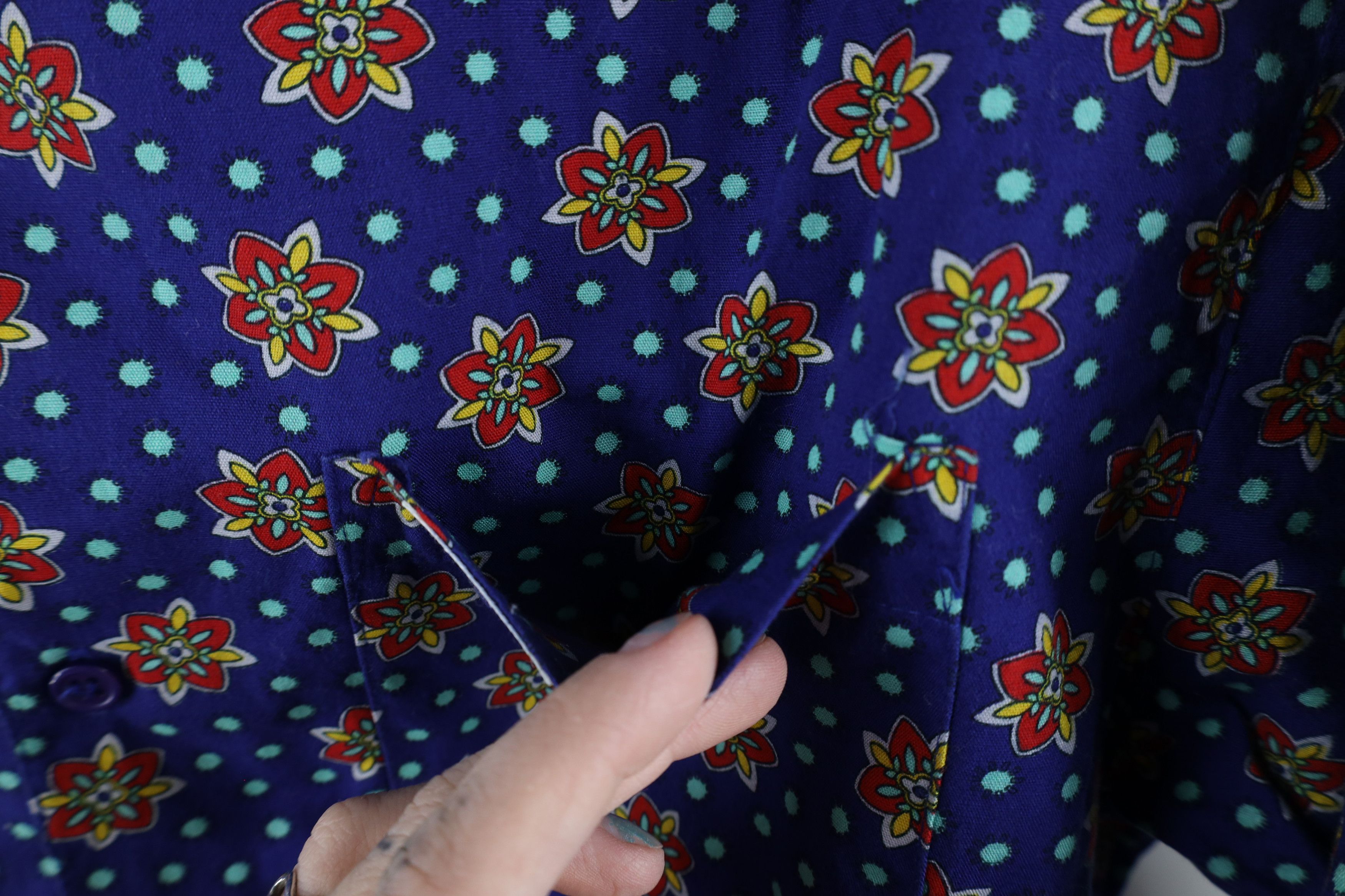 Esprit × Vintage Vintage 90s Esprit Rainbow Looped Collar Button Shirt Size S / US 4 / IT 40 - 5 Thumbnail