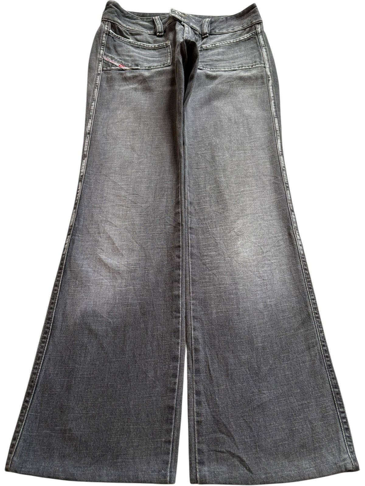 Designer × Diesel Vintage Italian Diesel Faded Wash Bush Pant Flare Jeans Size US 27 - 1 Thumbnail