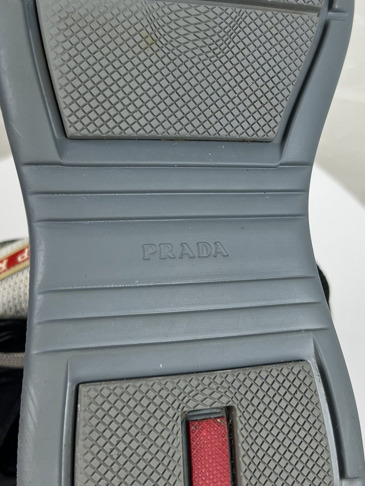 Prada PRADA Sneakers AMERICAS CUP Leather Fabric Shoes Red Tab Men Size US 8 / EU 41 - 16 Thumbnail