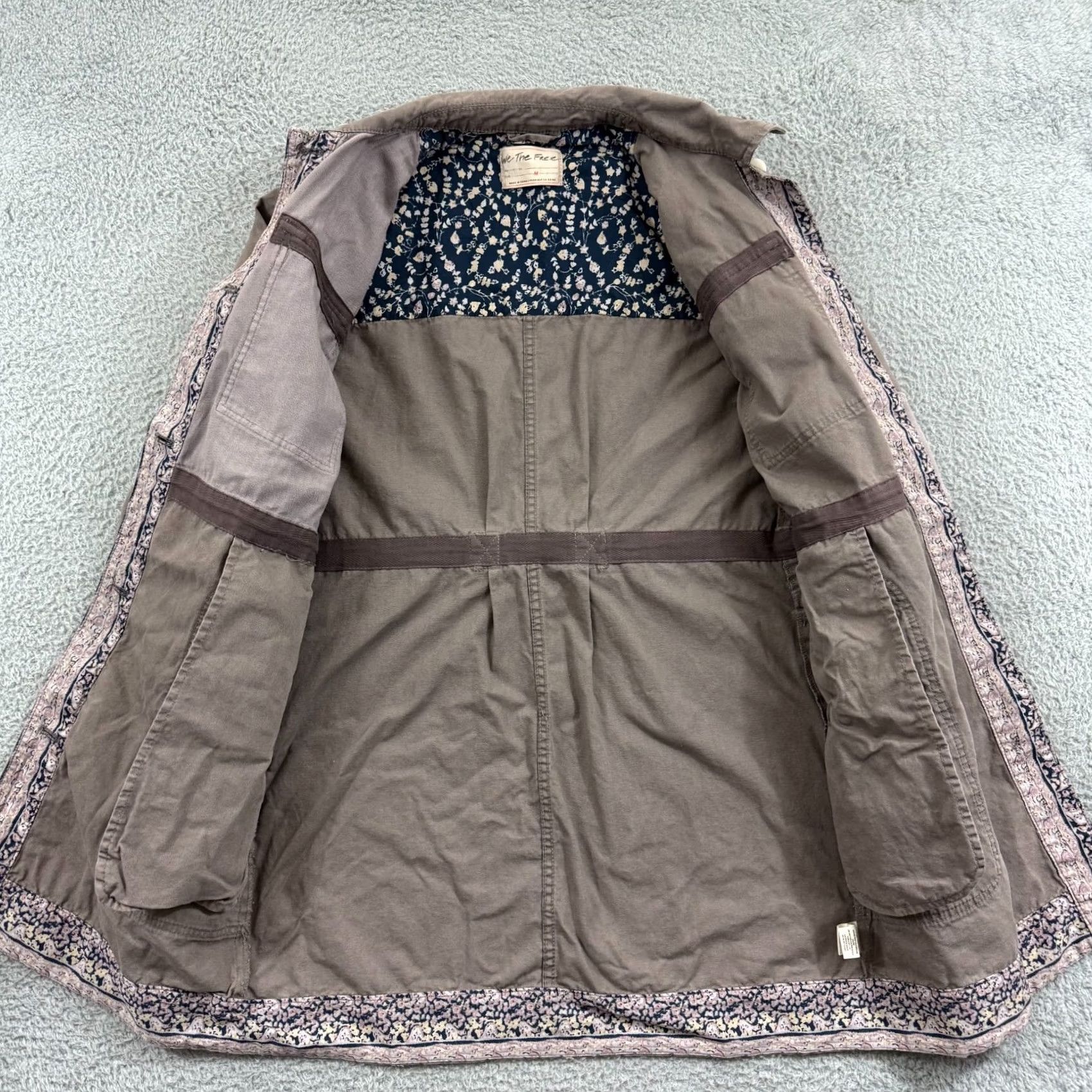 Free People Free People Apollo Cargo Jacket Womens Medium Oversized Button Utility Outdoor Beige Regular Jacket Size M / US 6-8 / IT 42-44 - 6 Thumbnail