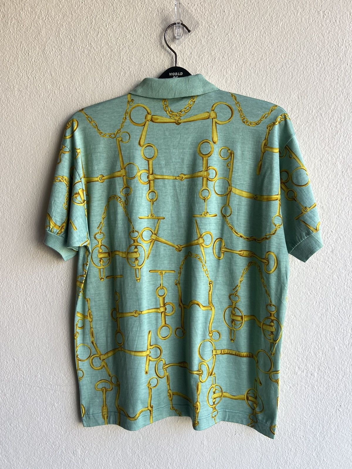 Gucci 00s GUCCI Tom Ford Made in Italy Gold Chain Link Polo Shirt Size US M / EU 48-50 / 2 - 2 Thumbnail