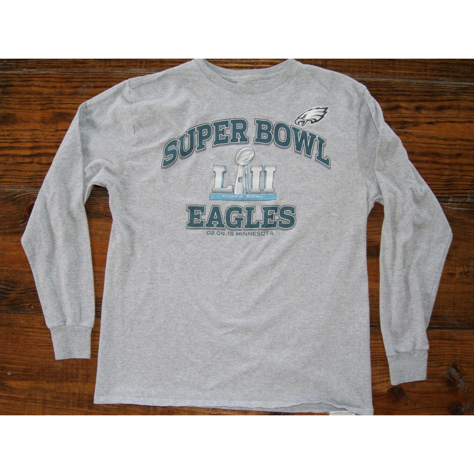 Vintage Philadelphia Eagles Super Bowl M Long Sleeve TShirt Fanatics Size US M / EU 48-50 / 2 - 2 Thumbnail