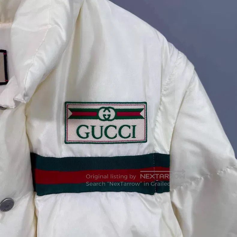 Gucci Gucci Classic webbing design milky white down jacket Size XS / US 0-2 / IT 36-38 - 5 Thumbnail
