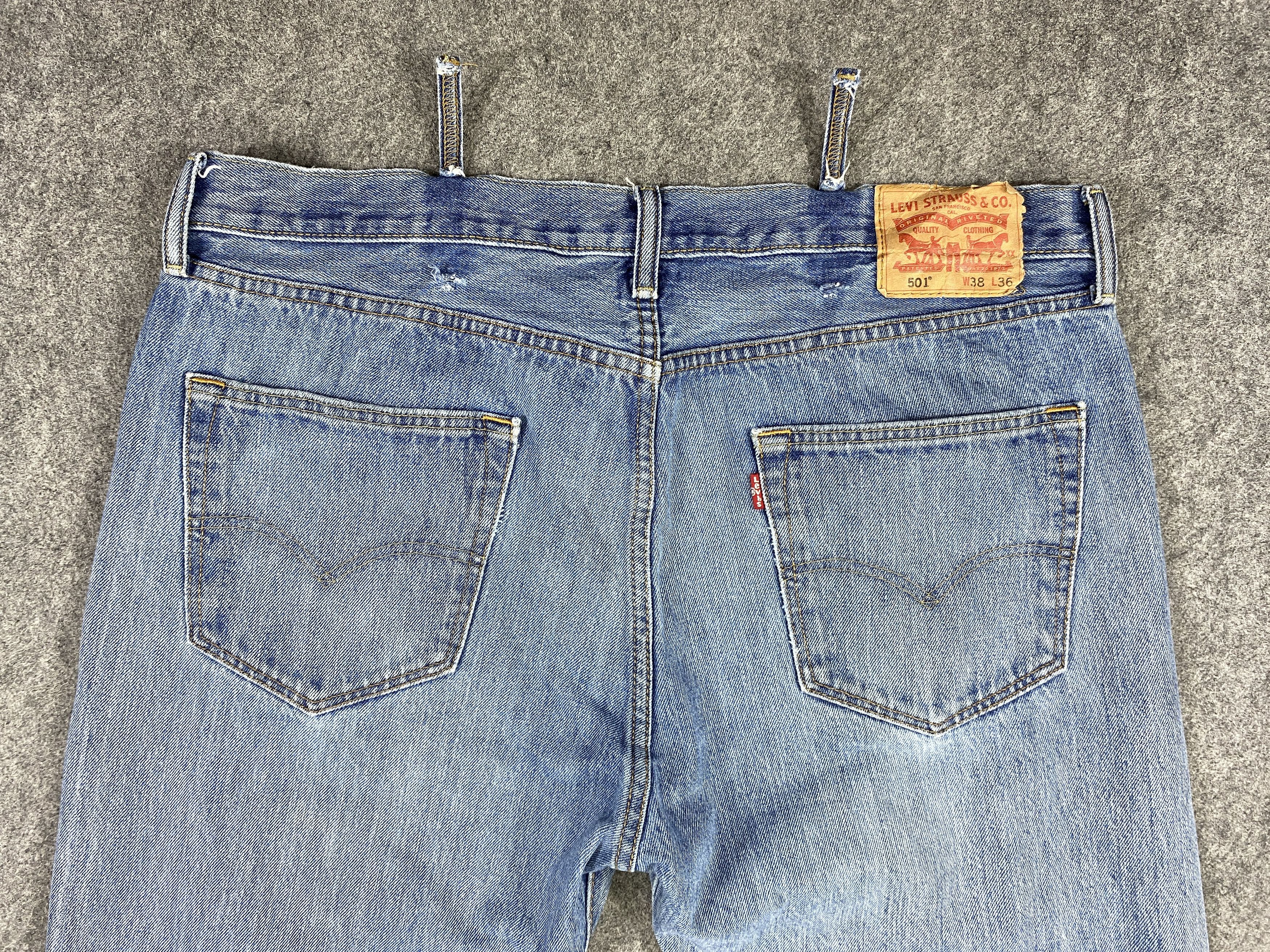 Japanese Brand Mid Blue Vintage Levi's 501 Jeans 38x35 Denim -JN1640 Size US 38 / EU 54 - 4 Thumbnail