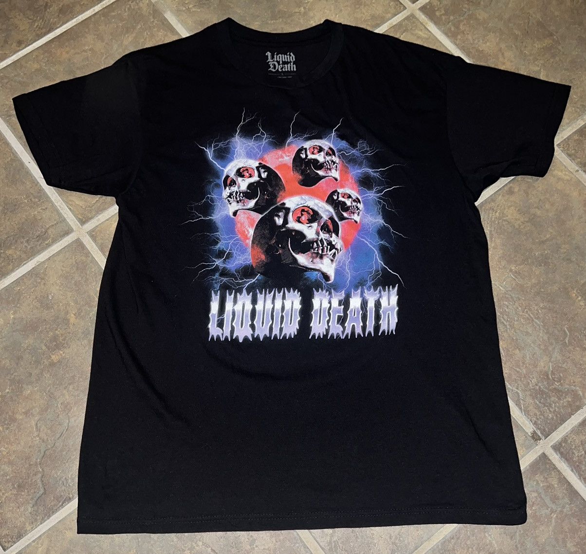 Other LIQUID DEATH LIGHTNING SKULLS T-SHIRT Size US L / EU 52-54 / 3 - 3 Thumbnail