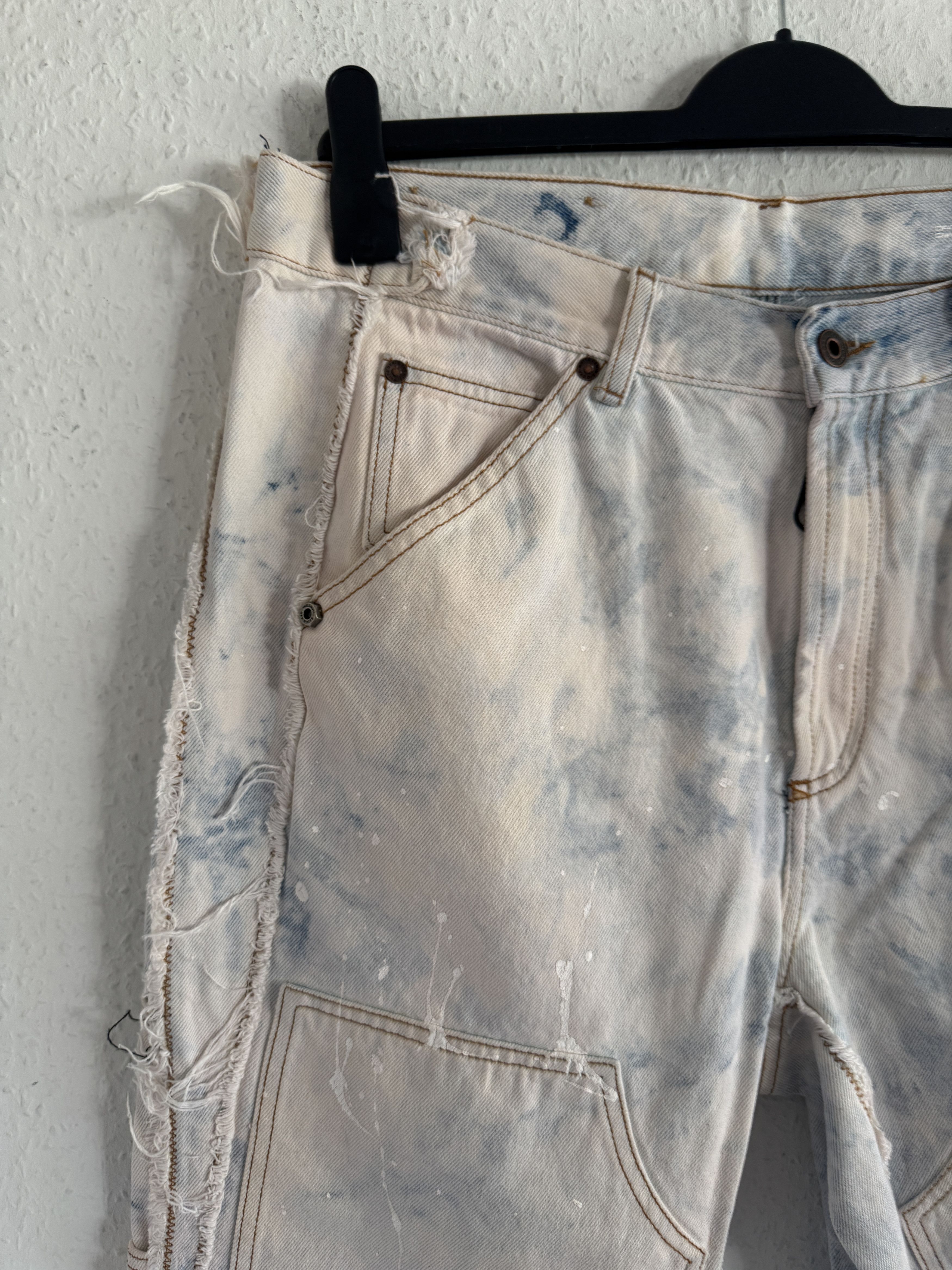 Off-White Bleached Reconstructed Double Knee Carpenter Pants Size US 34 / EU 50 - 5 Thumbnail