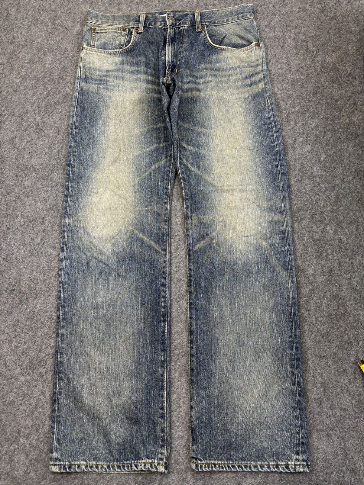 Edwin 💥Wide💥Sick Edwin 451 Mud Wash Raw Fades Denim F954 Size US 35 - 17 Thumbnail