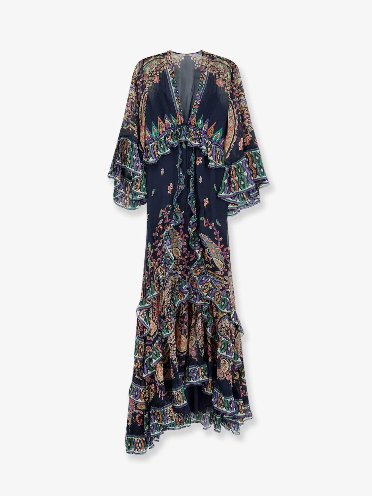 Etro Multicolor Silk Long Dress Size M / US 6-8 / IT 42-44 - 1 Thumbnail
