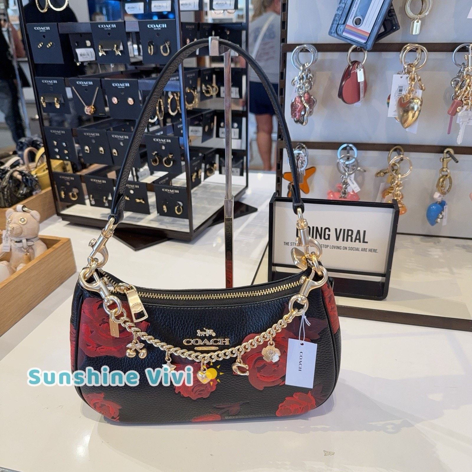 Coach NWT COACH Bundle Chain Charms CAX00 & CCE28 Teri Floral Size ONE SIZE - 1 Thumbnail