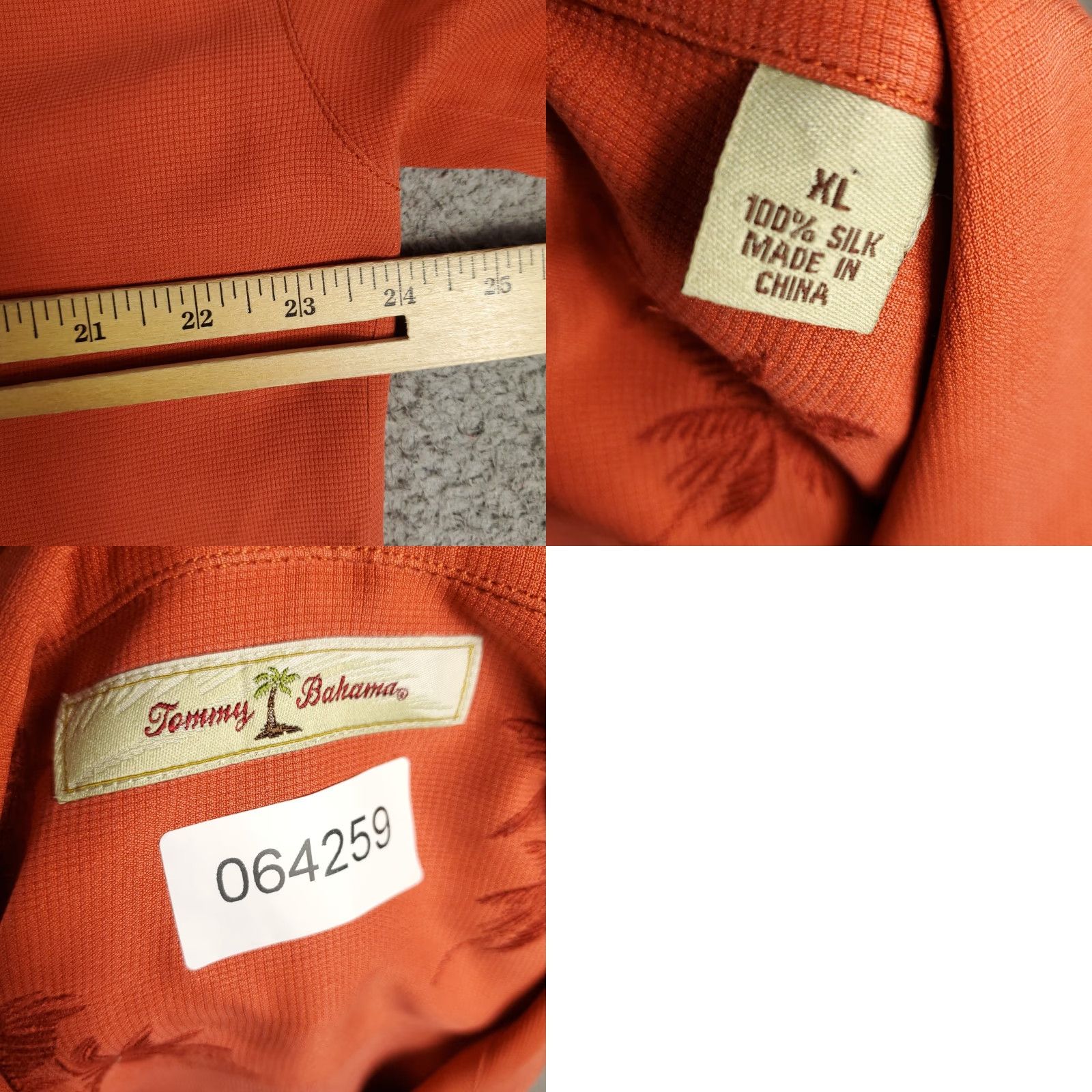 Tommy Bahama Tommy Bahama Hawaiian Shirt Orange Silk Button-Up Short Sleeve Mens XL Aloha Classic Size US XL / EU 56 / 4 - 8 Thumbnail