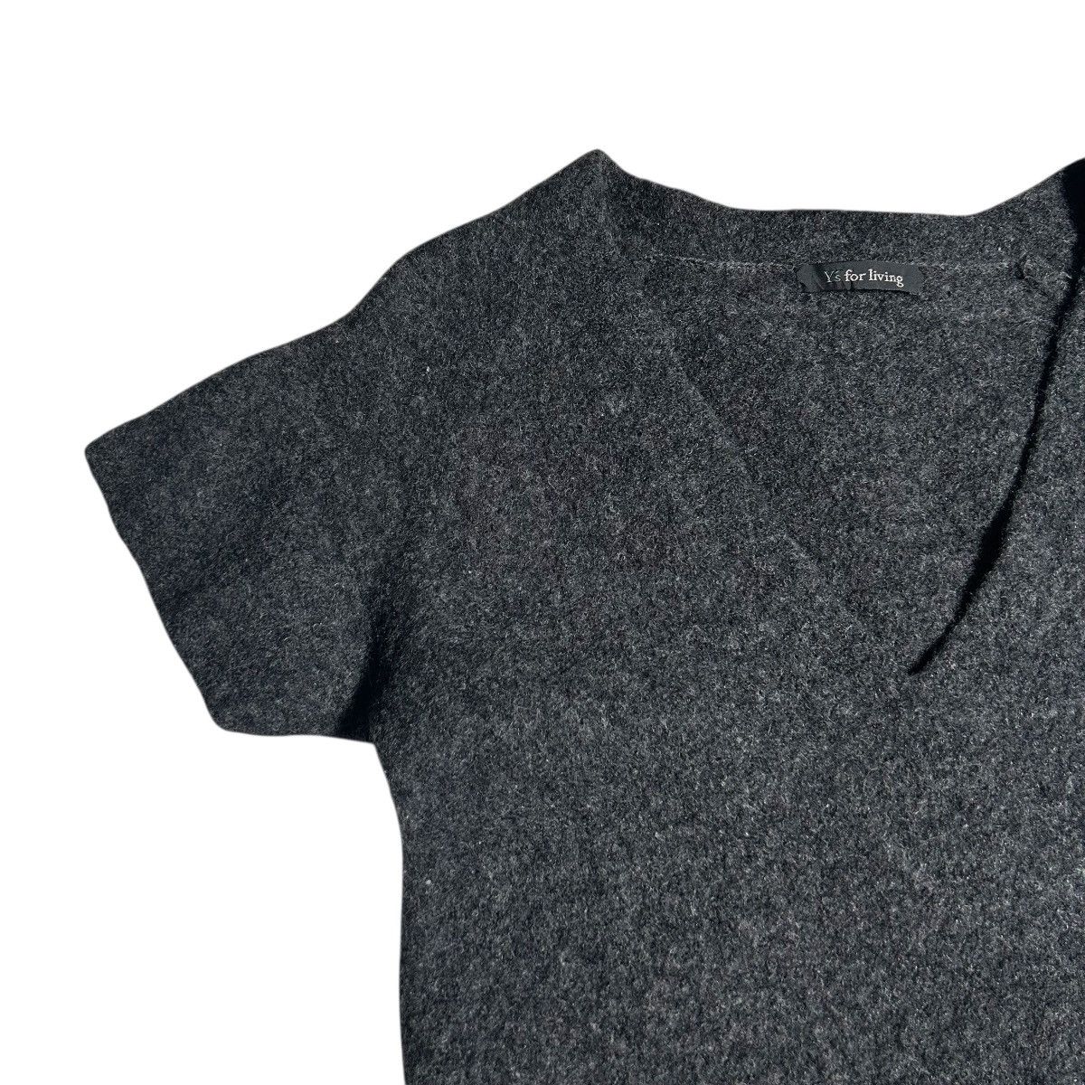 Yohji Yamamoto Y’s for living By Yohji Yamamoto Wool V-neck Tshirt Size ONE SIZE - 4 Thumbnail