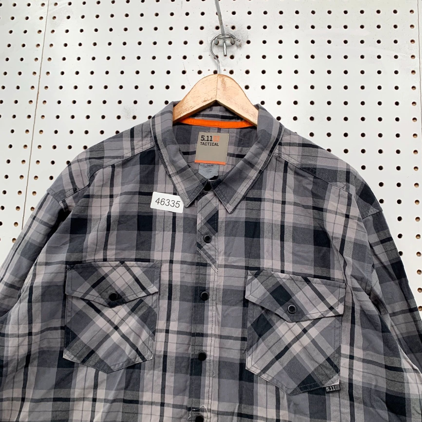 Vintage 5.11 Tactical Plaid Shirt Mens 2XL Gray Plaid Long Sleeve Rapid Entry Shirt Mens 2XL Gray Plaid Long Sleeve Button-Up Casual Workwear Mens Size US XXL / EU 58 / 5 - 5 Thumbnail