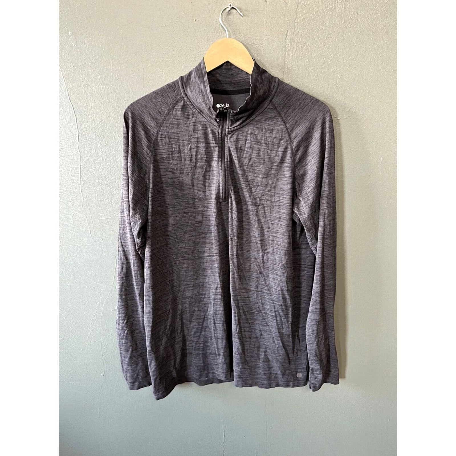 Vintage Zella Mens Gray 1/4 Zip Long Sleeve Sweater Size L Mock Neck Pullover Size US L / EU 52-54 / 3 - 2 Thumbnail