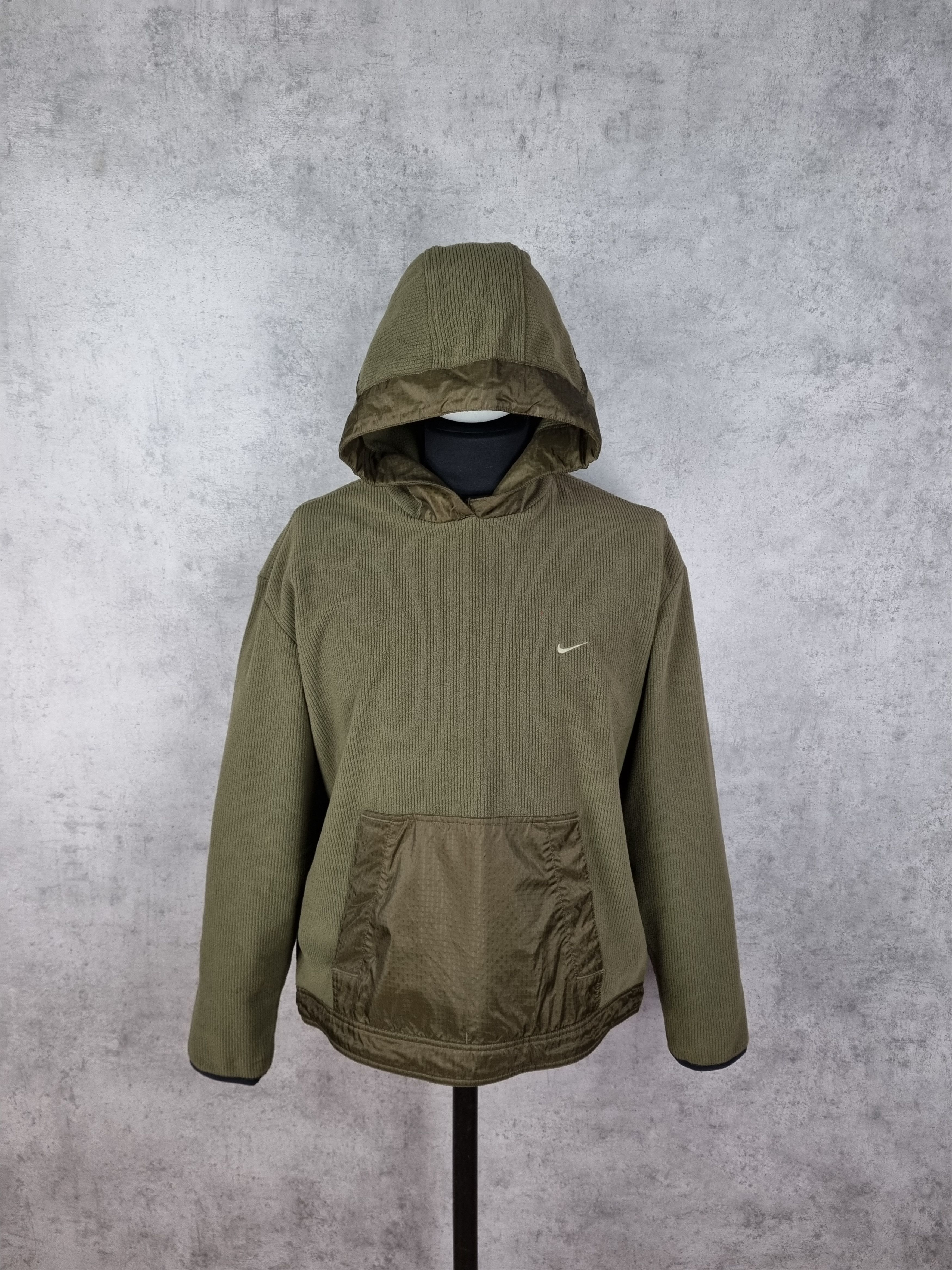 Nike × Vintage Vintage NIKE Small Swoosh Fleece Hoodie Travis Scott style Size US L / EU 52-54 / 3 - 9 Thumbnail