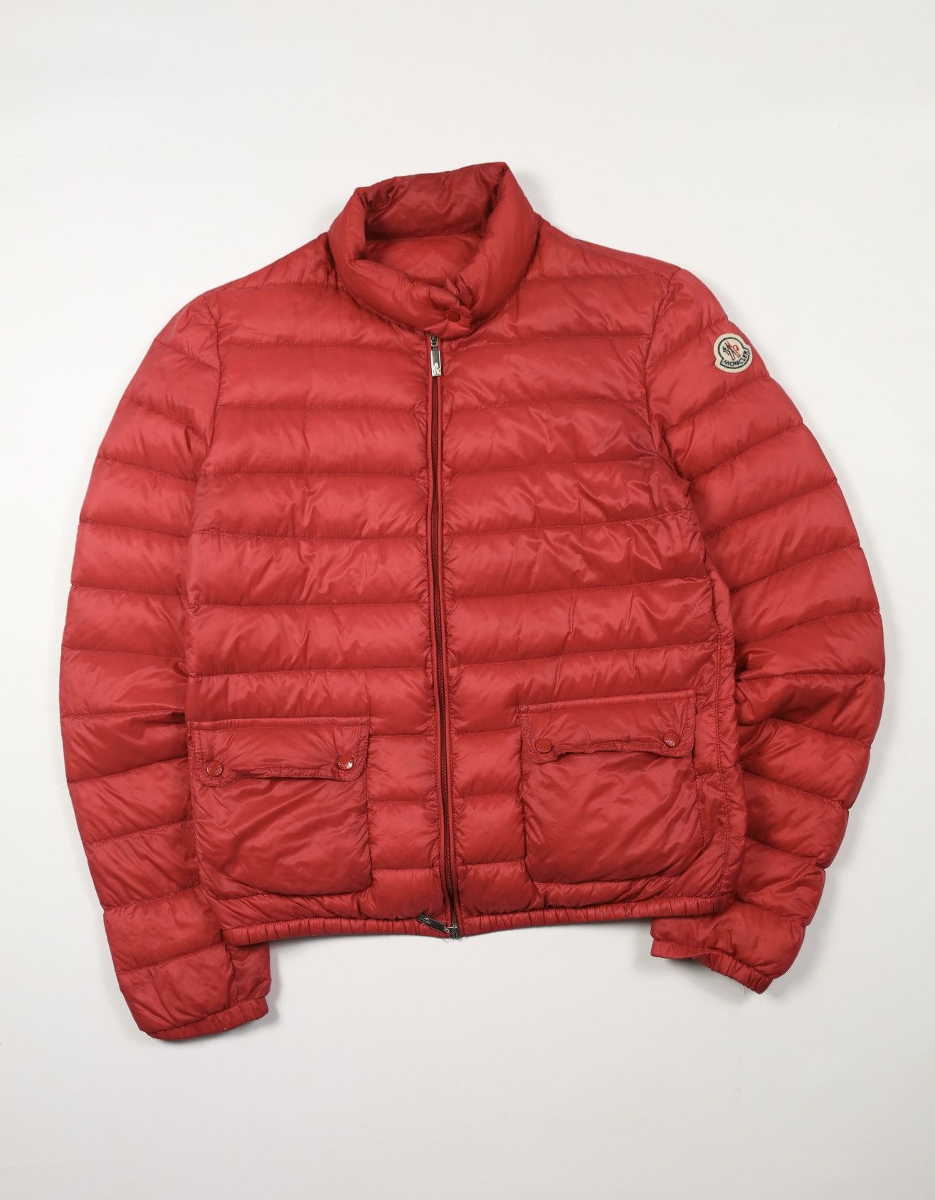 image of Vintage Moncler Women’S Down Jacket in Red, Women's (Size Small)